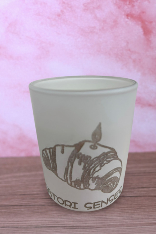 vela aromática con delicioso olor a panadería