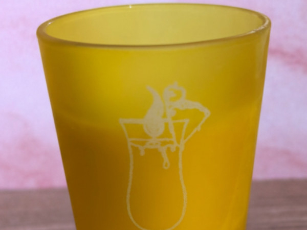 vela de soja artesanal con olor a piña colada