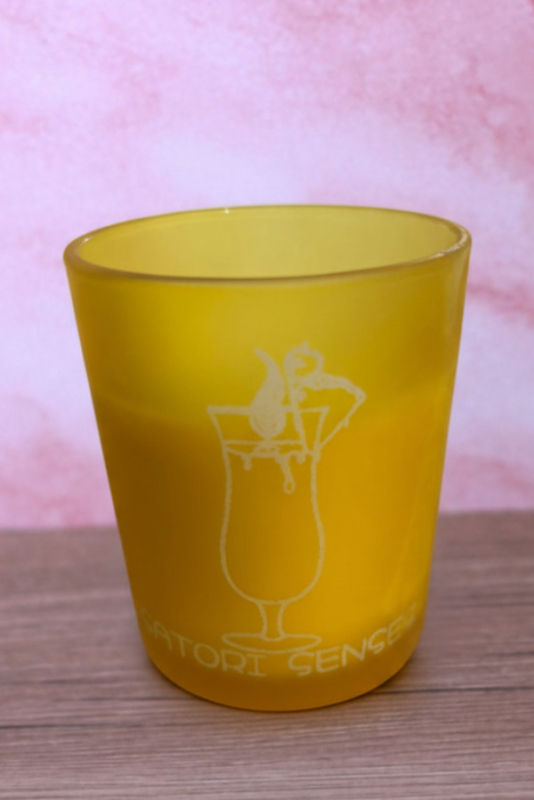 vela de soja artesanal con olor a piña colada
