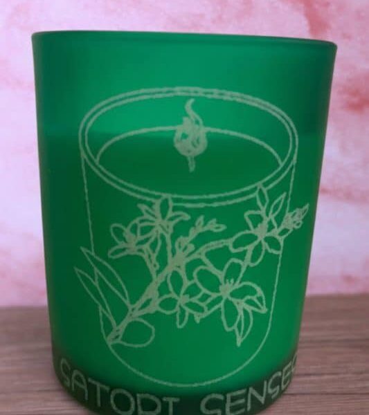 vela de soja aromática con relajante olor a jazmín