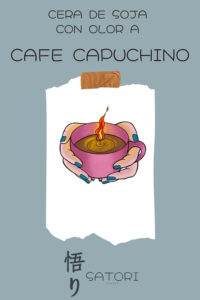 Vela de soja con olor a café con leche