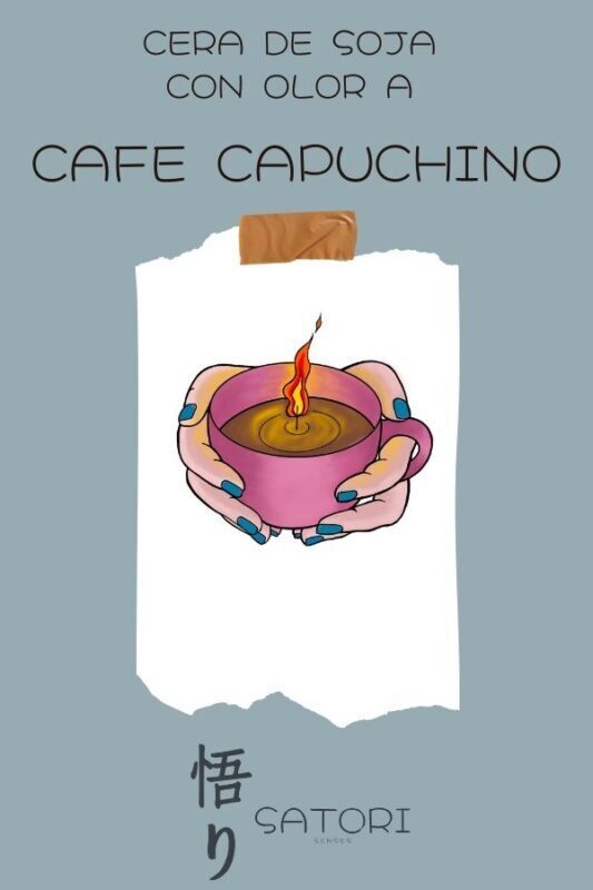 Vela de soja con olor a café con leche