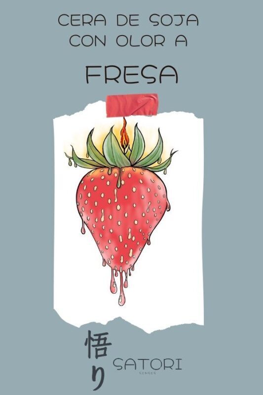 Cera de soja con aromático olor a fresa