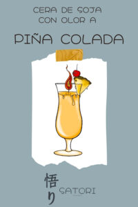 Vela de soja con olor a piña colada
