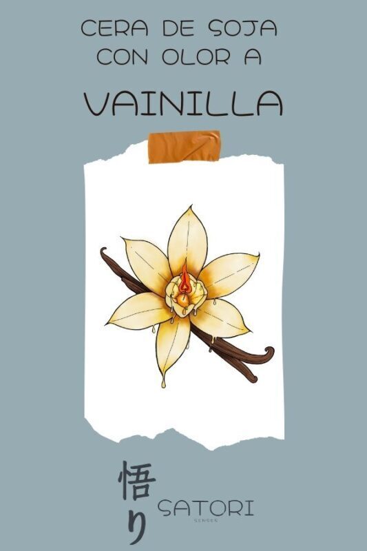 Vela de soja con olor a vainilla