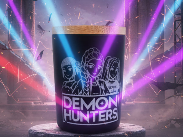 vela kpop demon hunters de cera de soja