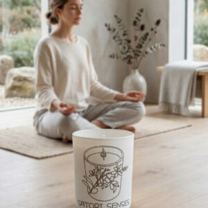 meditar es mejor con una vela de soja natural como lo hace maria