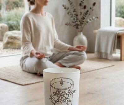 meditar es mejor con una vela de soja natural como lo hace maria
